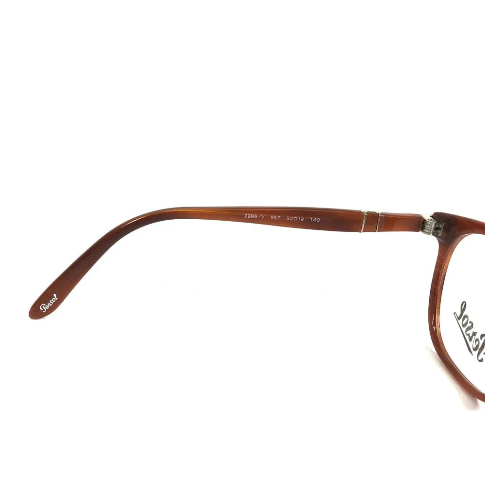 Persol Eyeglasses Frames 2996-V 957 Brown Square Full Rim 52-19-140